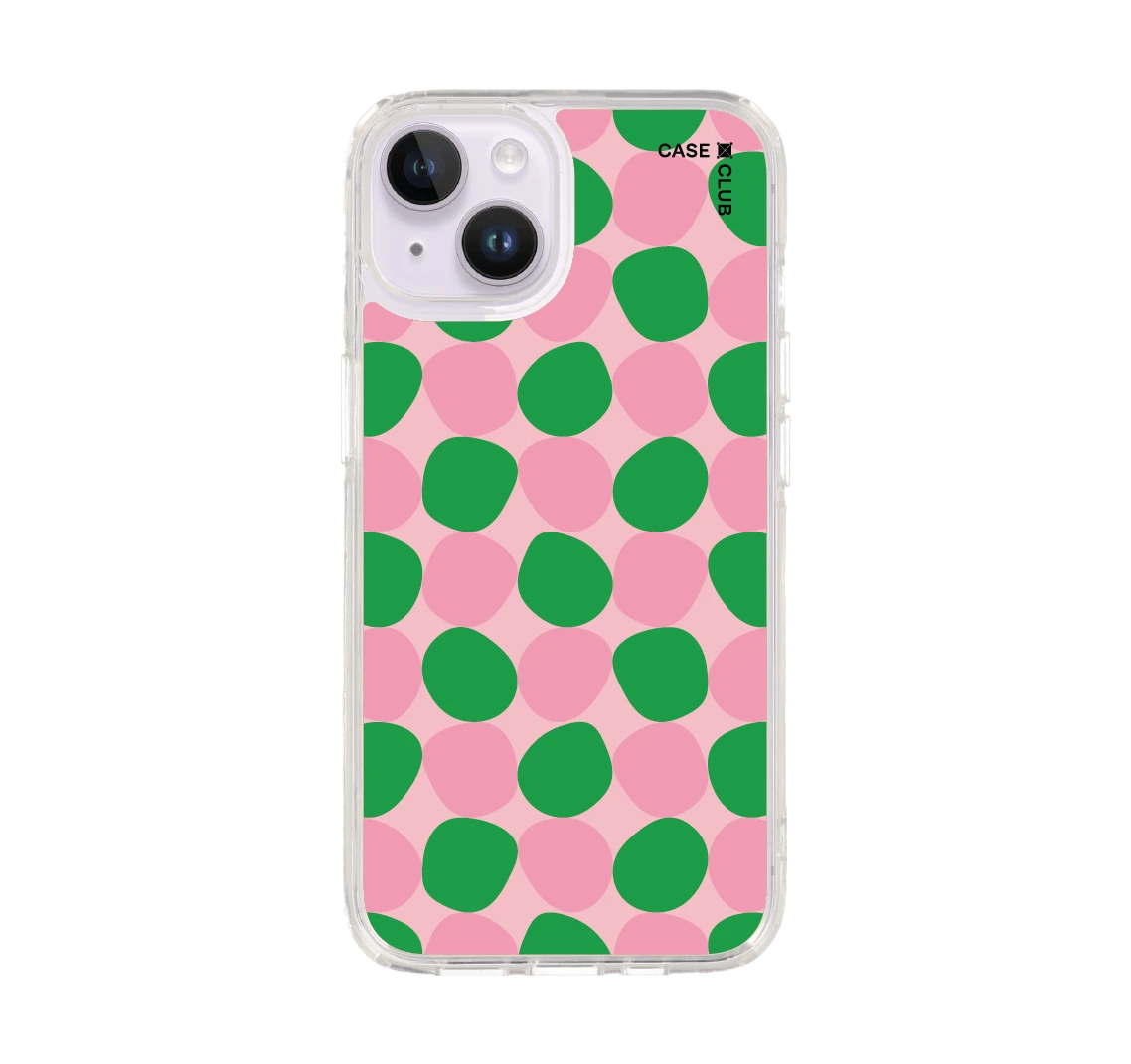 dark green stack polka dots